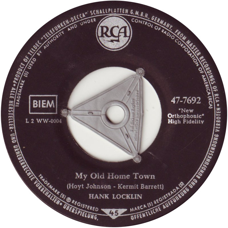 Hank Locklin - Please Help Me, I'm Falling Vinyl Singles Vinyl Very Good (VG) <br> Hoes Generic