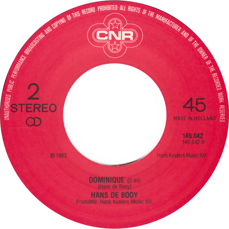 Hans De Booy - Annabel Vinyl Zeer Goed / Hoesje Generic "VINYLSINGLES.NL"