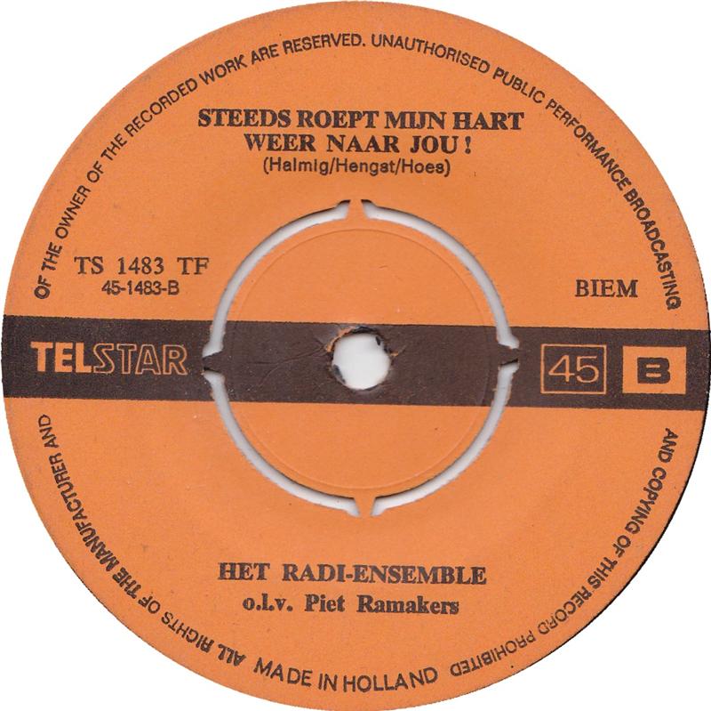 Radi-Ensemble - Huil Maar Niet, Kleine Eva! Vinyl Singles Vinyl (VG) <br> Hoes Generic