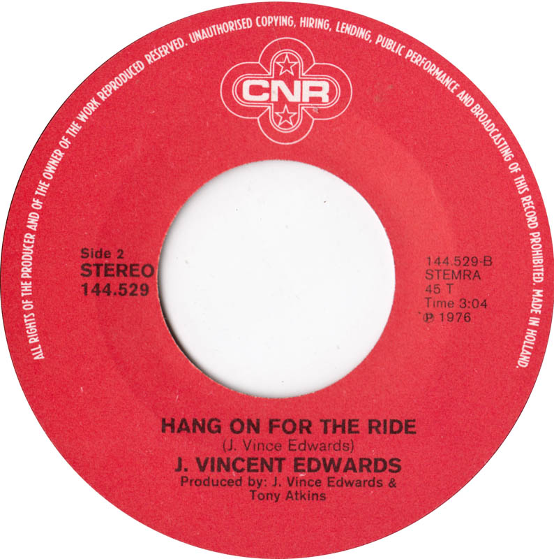 J. Vincent Edwards - Love Hit Me Vinyl Zeer Goed / Hoesje Generic "VINYLSINGLES.NL"