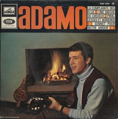Adamo - Une Mèche De Cheveux Vinyl Singles Vinyl (VG) <br> Hoes (G+)