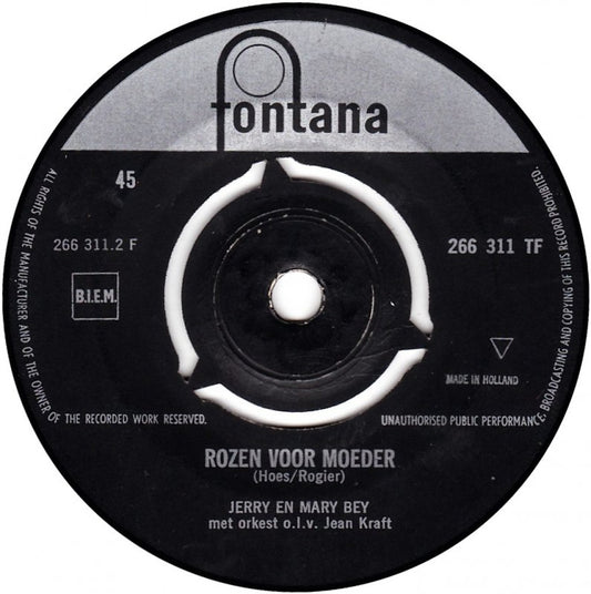 Jerry En Mary Bey - De Muur Vinyl Singles Vinyl Zeer Goed / Hoesje Generic "VINYLSINGLES.NL"