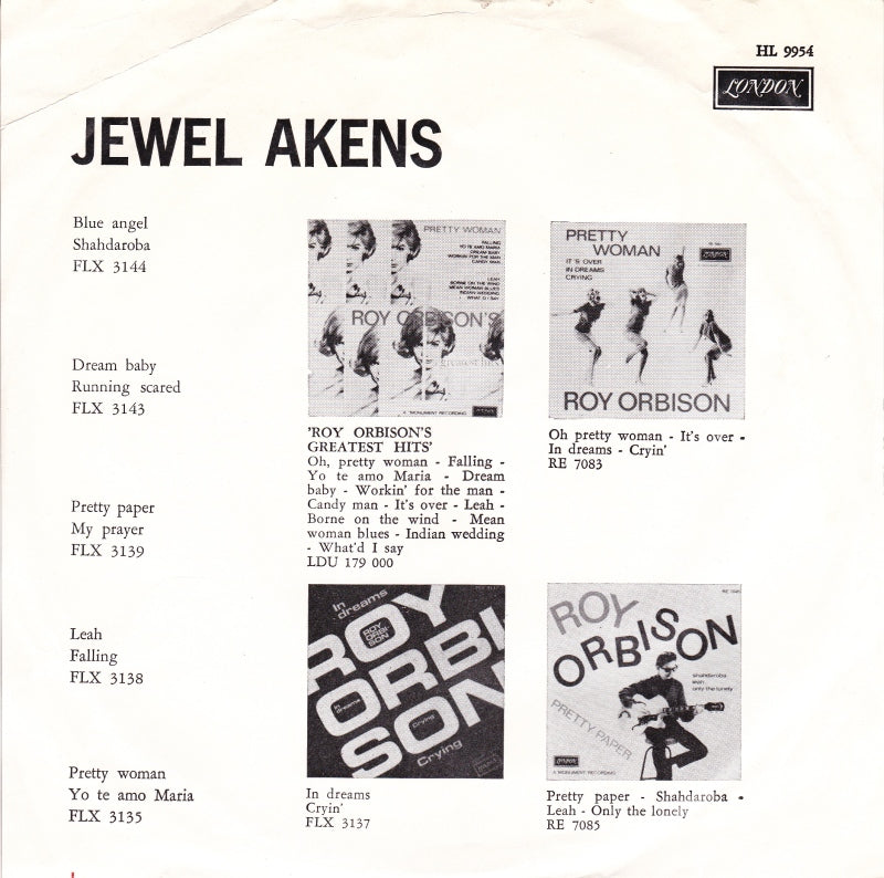 Jewel Akens - The Birds And The Bees Vinyl Singles Vinyl Very Good (VG) <br> Hoes Good Plus (G+)