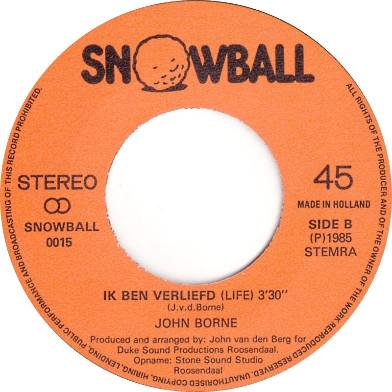 John Borne - Wil Je Met Me Vrijen Vinyl Singles