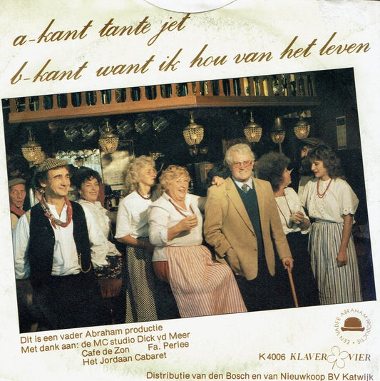 Johnny Jordaan - Tante Jet 34783 Vinyl Singles Vinyl Zeer Goed / Hoesje Goed "VINYLSINGLES.NL"