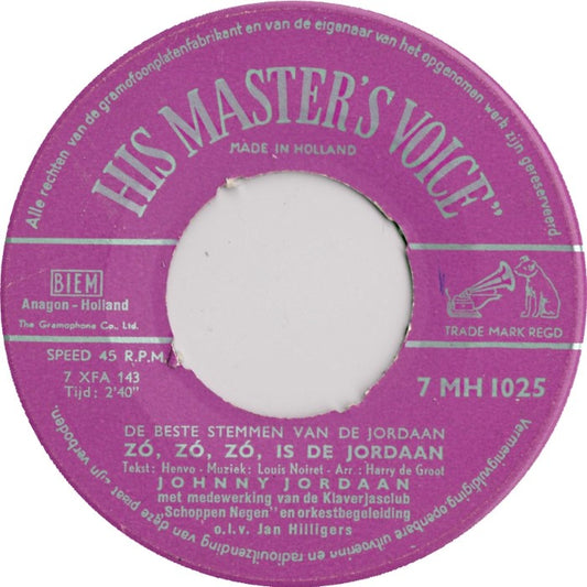 Johnny Jordaan - Opoe, Ik Ben U Zo Dankbaar Vinyl Singles Vinyl Zeer Goed / Hoesje Generic "VINYLSINGLES.NL"