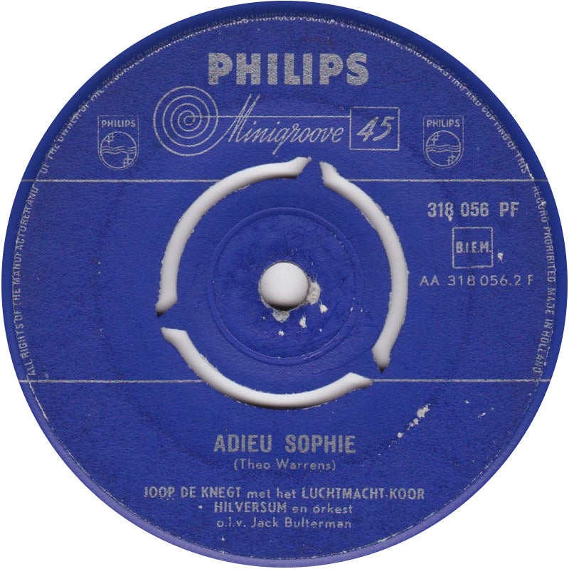 Joop de Knegt Met Het Luchtmachtkoor Hilversum - Er Is Geen Trouwer Hart 40265 Vinyl Singles Vinyl Very Good (VG) <br> Hoes Generic