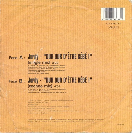 Jordy - Dur Dur D'être Bébé!