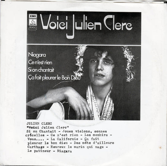 Julien Clerc - Heureux Le Marin Qui Nage Vinyl Singles Vinyl Zeer Goed / Hoesje Goed "VINYLSINGLES.NL"