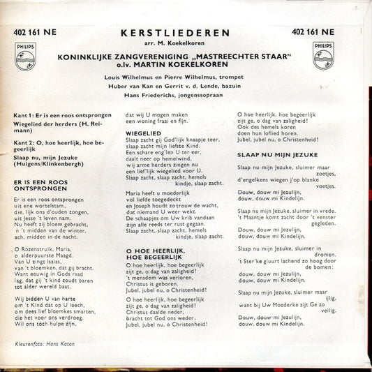 Mastreechter Staar, Martin Koekelkoren - Kerstliederen Vinyl Singles Vinyl Zeer Goed / Hoesje Goed "VINYLSINGLES.NL"