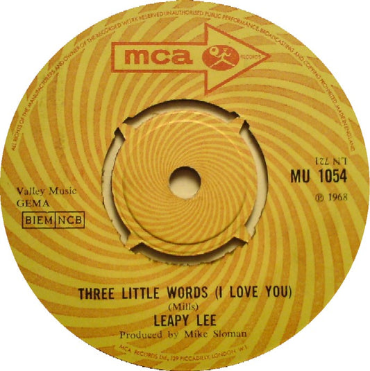 Leapy Lee - Here Comes The Rain Vinyl Singles EP Vinyl Zeer Goed / Hoesje Generic "VINYLSINGLES.NL"