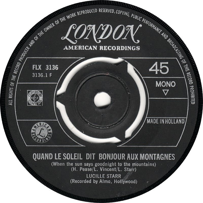 Lucille Starr - The French Song (Quand Le Soleil..)