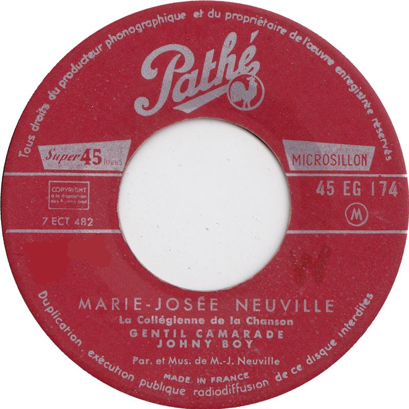 Marie-Josée Neuville - La Collégienne De La Chanson Vinyl Singles EP