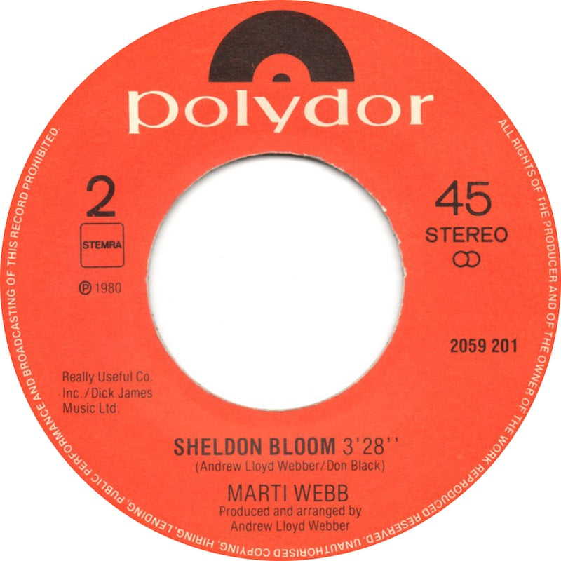 Marti Webb - Take That Look Off Your Face Vinyl Singles Vinyl Very Good (VG) <br> Hoes Good Plus (G+)