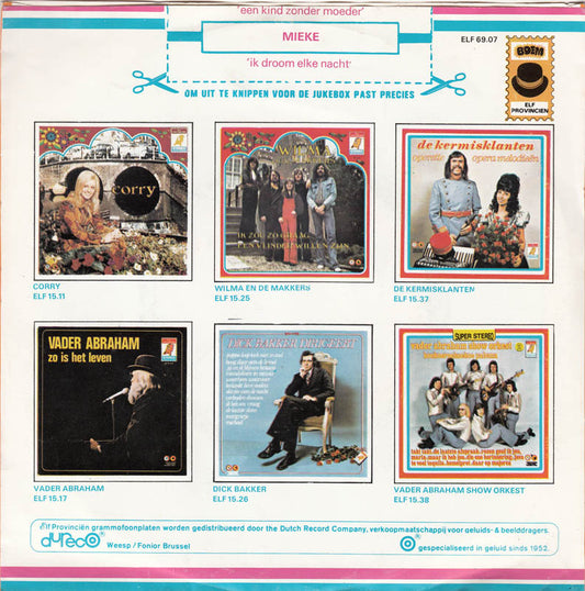 Mieke - Een Kind Zonder Moeder Vinyl Singles Vinyl Zeer Goed / Hoesje Goed "VINYLSINGLES.NL"