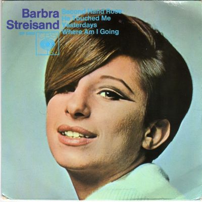 Barbra Streisand - Second Hand Rose Vinyl Singles Vinyl (VG) <br> Hoes (G+)