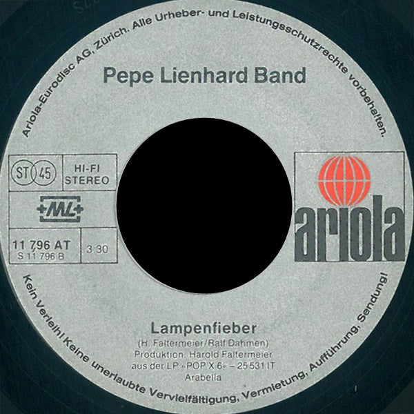 Pepe Lienhard Band - Monika, Du... Vinyl Zeer Goed / Hoesje Generic "VINYLSINGLES.NL"