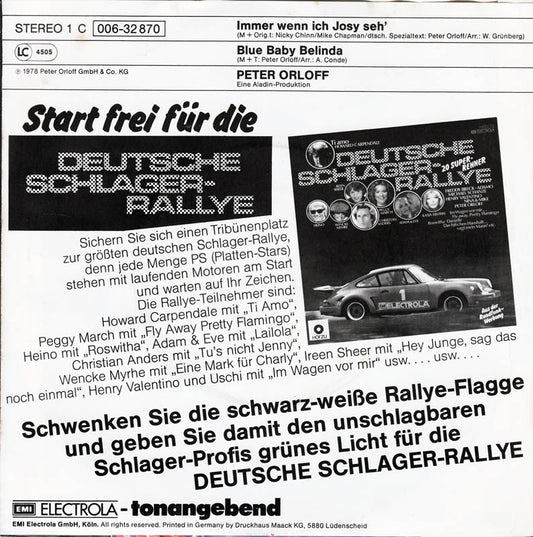 Peter Orloff - Immer Wenn Ich Josy Seh'