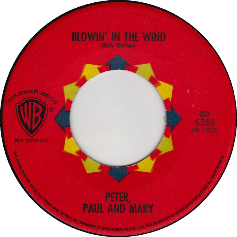 Peter, Paul & Mary - Blowin' In The Wind Vinyl Singles