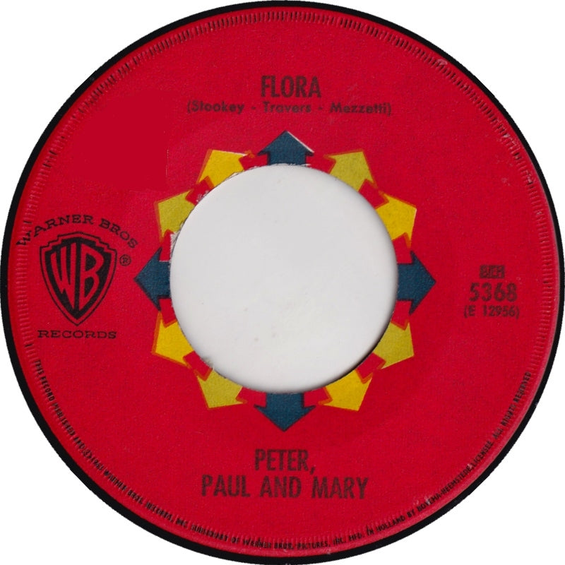 Peter, Paul & Mary - Blowin' In The Wind Vinyl Singles Vinyl Very Good (VG) <br> Hoes Generic