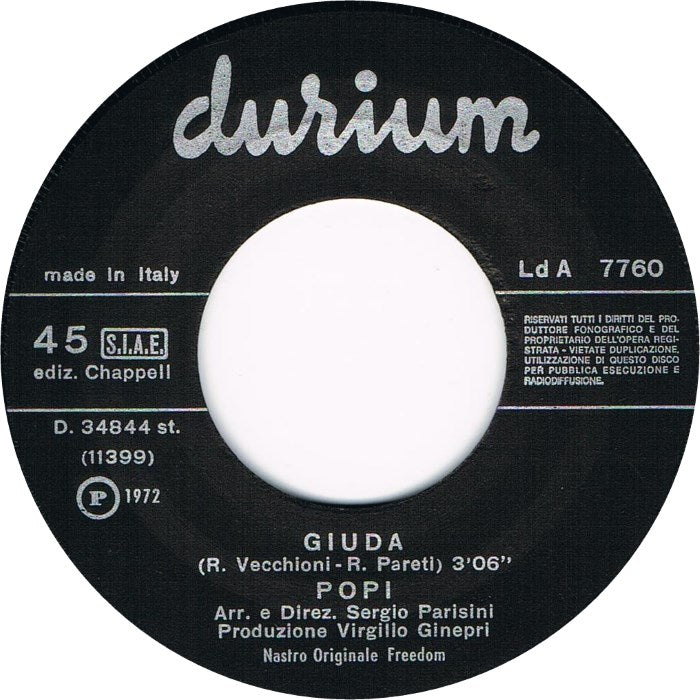 Popi - Bella L'Estate Vinyl Singles Vinyl (VG) <br> Hoes Generic