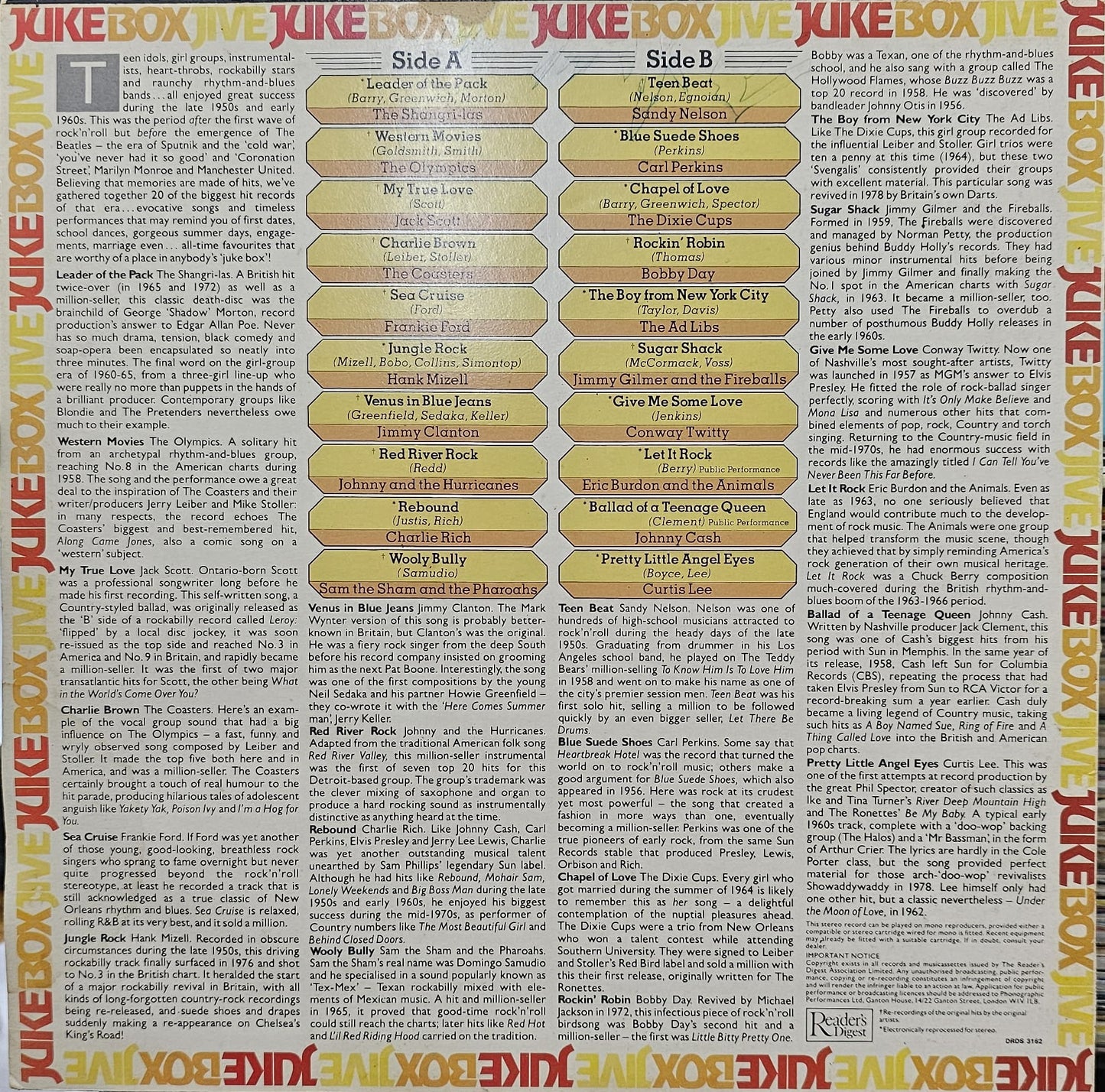Various - Juke Box Jive (LP) Vinyl LP Vinyl Very Good (VG) <br> Hoes Good Plus (G+)