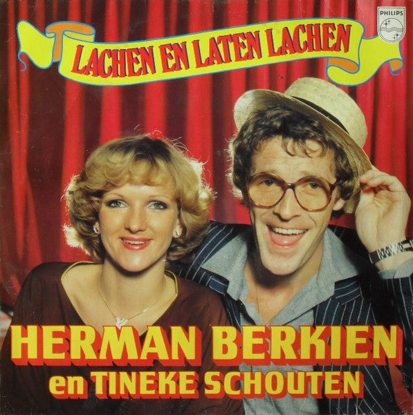 Herman Berkien En Tineke Schouten - Lachen En Laten Lachen (LP) Vinyl LP Vinyl Very Good (VG) <br> Hoes Good Plus (G+)