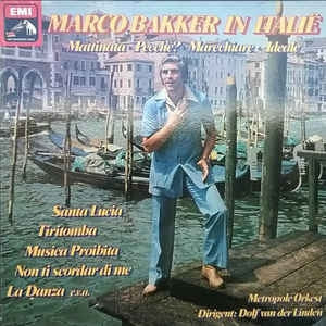 Marco Bakker - Marco Bakker In Italie (LP) Vinyl LP Vinyl Very Good (VG) <br> Hoes Good Plus (G+)
