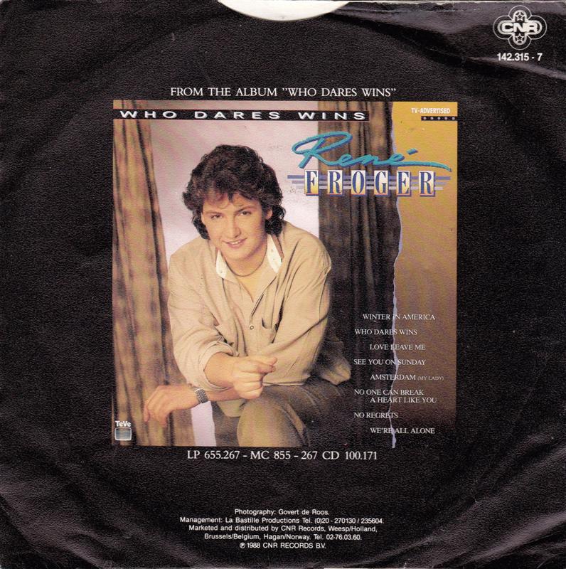 Rene Froger - See You On Sunday Vinyl Singles Vinyl Goed / Hoes Redelijk