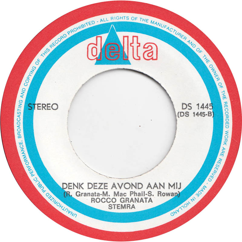 Rocco Granata - Jessica Vinyl Singles Media VG+ / Sleeve Generic