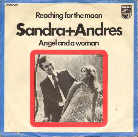 Sandra + Andres - Reaching For The Moon Vinyl Singles Vinyl Very Good (VG) <br> Hoes Good Plus (G+)