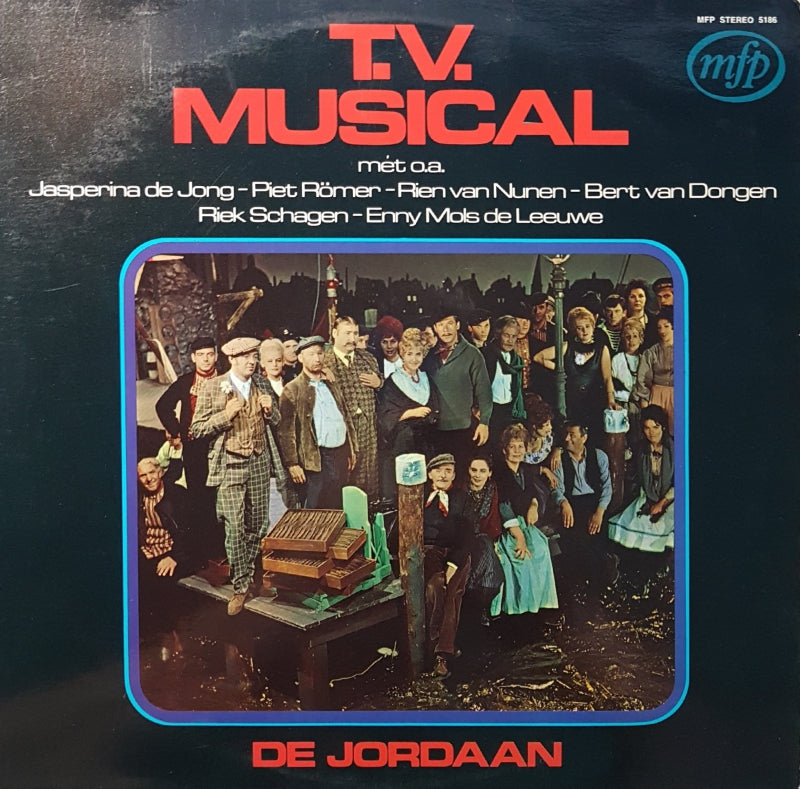 Various - T.V. Musical De Jordaan (LP) Vinyl LP Vinyl Very Good (VG) <br> Hoes Good Plus (G+)