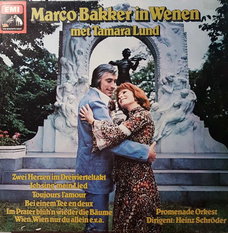 Marco Bakker Tamara Lund - In Wenen (LP) Vinyl LP Vinyl Very Good (VG) <br> Hoes Good Plus (G+)