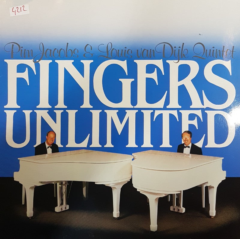 Pim Jacobs & Louis van Dijk Quintet - Fingers Unlimited (LP) Vinyl LP Vinyl Very Good (VG) <br> Hoes Good Plus (G+)
