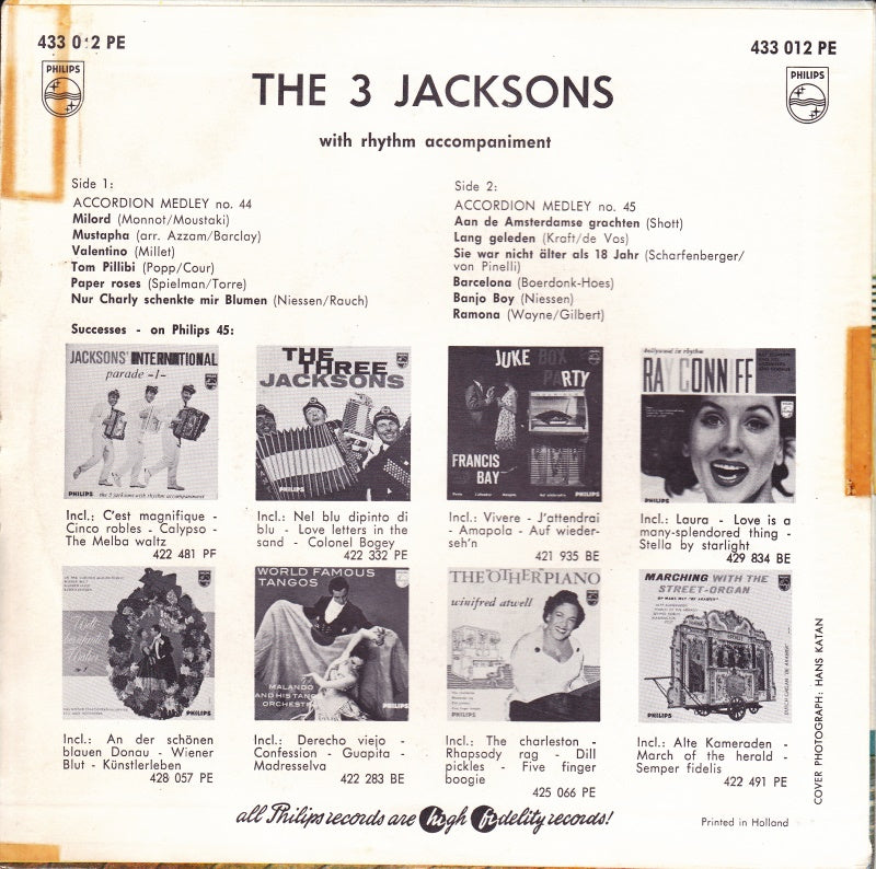 3 Jacksons - All Hits On Deck Vinyl Singles Vinyl Very Good (VG) <br> Hoes Good Plus (G+)