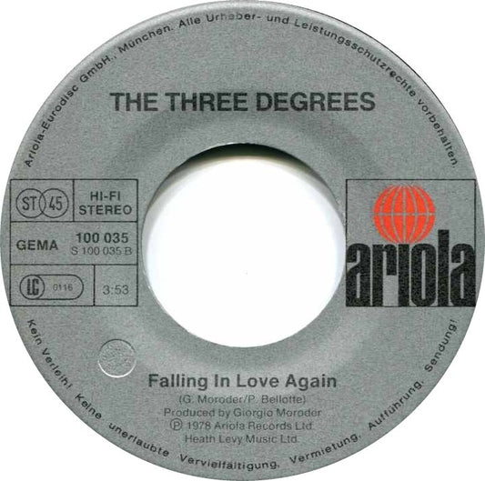 Three Degrees - Giving Up, Giving In