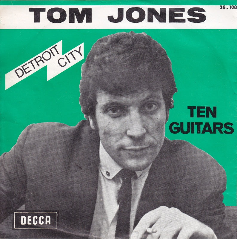 Tom Jones - Detroit City Vinyl Singles Vinyl Very Good (VG) <br> Hoes Good Plus (G+)