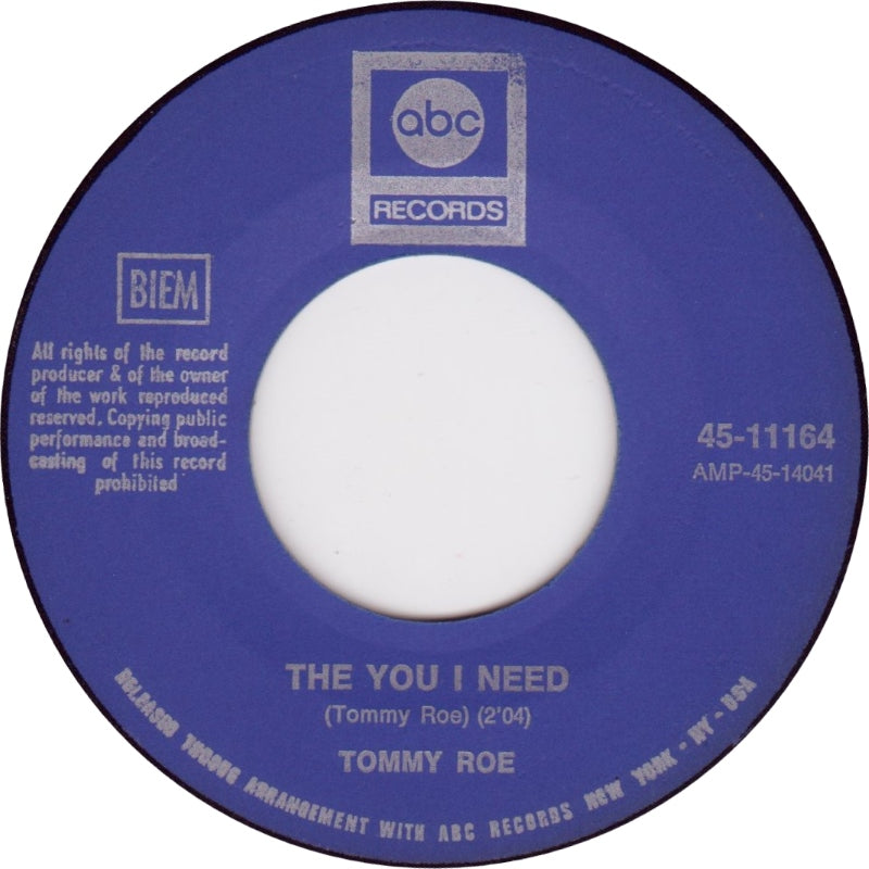 Tommy Roe - Dizzy Vinyl Singles Vinyl Very Good (VG) <br> Hoes Generic