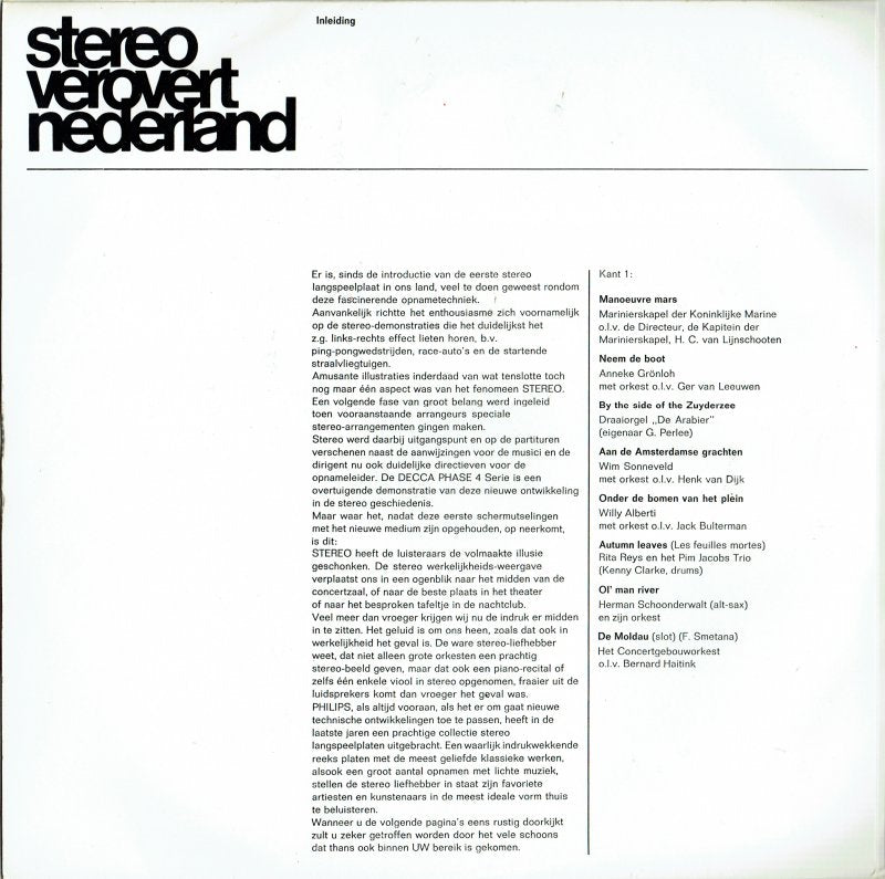Various - Stereo Verovert Nederland (LP) Vinyl LP Vinyl Very Good (VG) <br> Hoes Good Plus (G+)