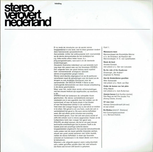 Various - Stereo Verovert Nederland (LP) Vinyl LP Vinyl Zeer Goed / Hoesje Goed "VINYLSINGLES.NL"