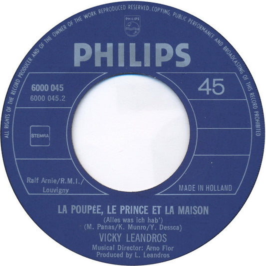 Vicky Leandros - Après Toi Vinyl Singles Vinyl Zeer Goed / Hoesje Generic "VINYLSINGLES.NL"