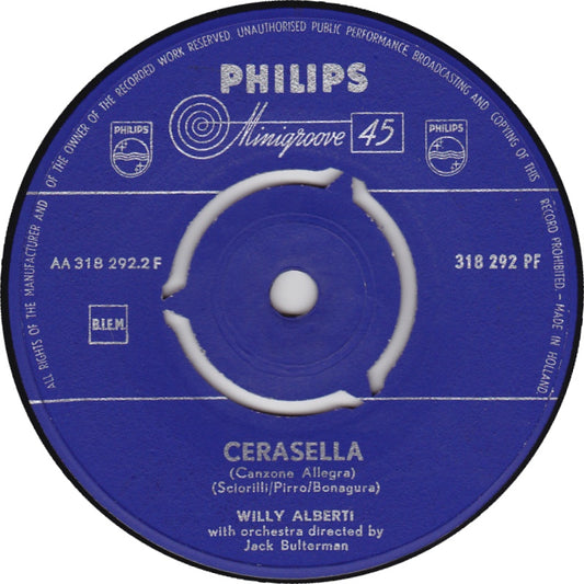 Willy Alberti - Marina Vinyl Singles Vinyl Zeer Goed / Hoesje Generic "VINYLSINGLES.NL"