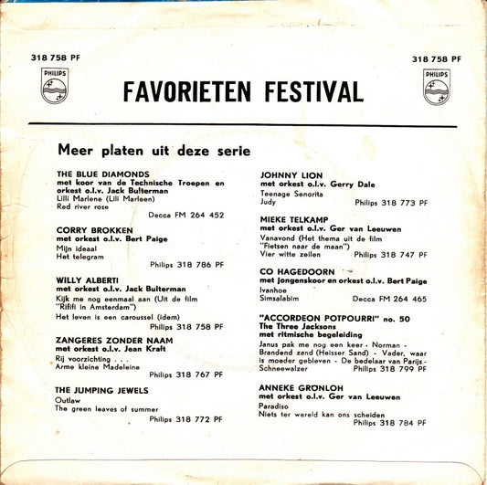 Willy Alberti - Kijk Me Nog Eenmaal Aan Vinyl Singles Vinyl Zeer Goed / Hoesje Goed "VINYLSINGLES.NL"