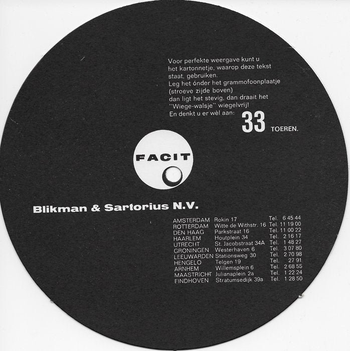 Wim Sonneveld - Wiege-Walsje Voor De Zakenman (Flexi-disc) Flexi-disk Vinyl Very Good (VG) <br> Hoes Good Plus (G+)