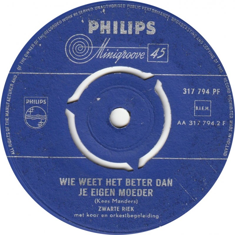 Zwarte Riek - Zevenling Vinyl Singles Vinyl Goed / Hoes Generic