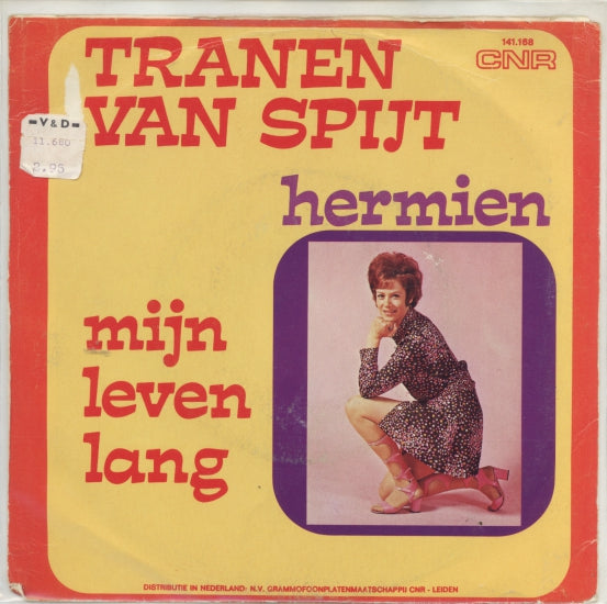 Hermien Timmerman - Tranen Van Spijt Vinyl Singles Vinyl Very Good (VG) <br> Hoes Good Plus (G+)