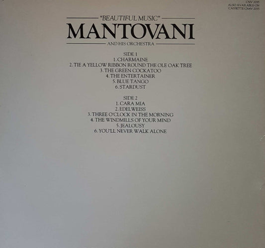Mantovani And His Orchestra - Beautiful Music (LP) Vinyl LP Vinyl Zeer Goed / Hoesje Goed "VINYLSINGLES.NL"