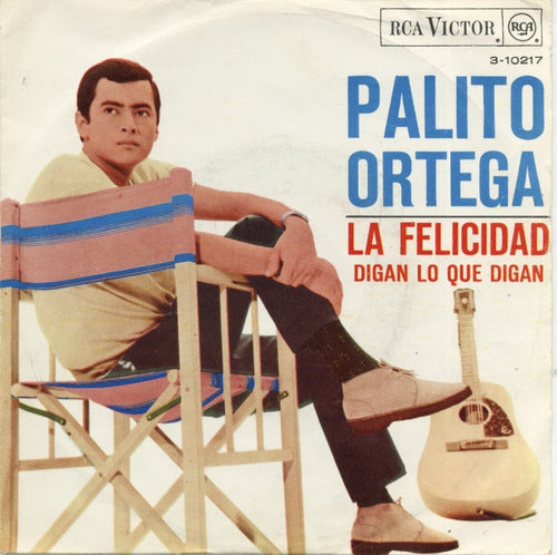 Palito Ortega - La Felicidad Vinyl Singles Vinyl Very Good (VG) <br> Hoes Good Plus (G+)