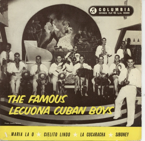 Lecuona Cuban Boys - The Famous Lecuona Cuban Boys Vinyl Singles EP Vinyl Very Good (VG) <br> Hoes Good Plus (G+)