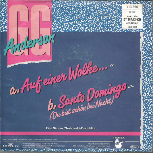 G.G. Anderson - Auf Einer Wolke Vinyl Singles Vinyl Goed / Hoesje Goed "VINYLSINGLES.NL"